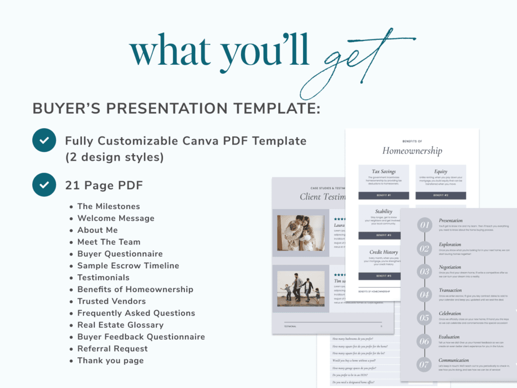 Real Estate Buyer Presentation Template Community Influencer® Real Estate Buyer Presentation Template Community Influencer®
